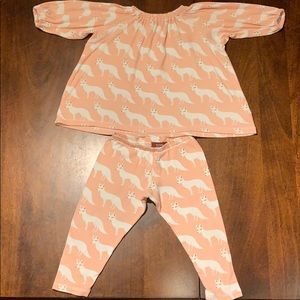 Milkbarn Dress and Leggings Set